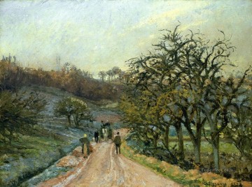 カミーユ・ピサロ Painting - オスニー・ポントワーズ近くのリンゴの木の路地 1874年 カミーユ・ピサロ
